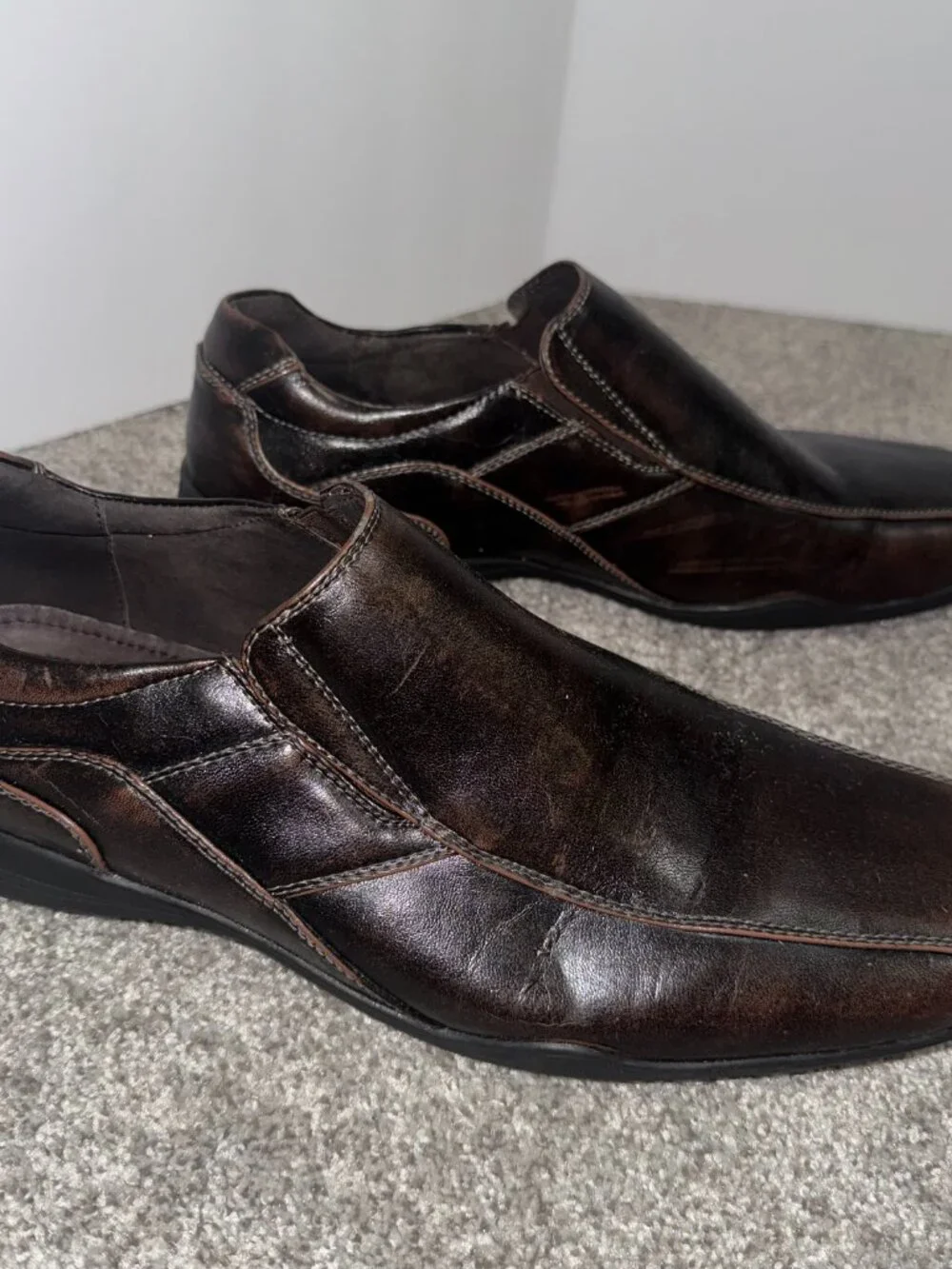 APT 9  Dress Shoes Leather Brown Size 11 Men’s
